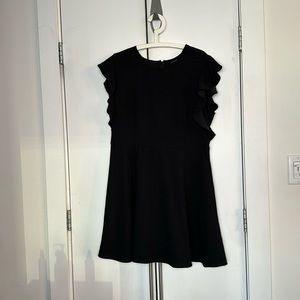 Who What Wear & Target Black Mini Dress with flutter sleeves.